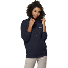 Jack Wolfskin Essential Hoodie Kadın Sweatshirt Lacivert