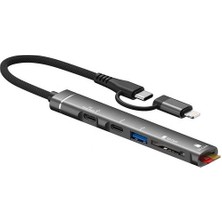 Daytona Cf-99 5in1 Type-C 3 Usb Sd tf Dönüştürücü Çevirici Adaptör