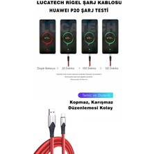 Lucatech Apple iPhone 15 Pro Uyumlu Örgülü Kırılmaz USB Type-C Hızlı Şarj Kablosu