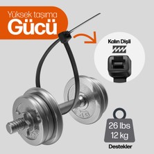 chedi Kablo Bağı 2,5x100 mm 3000'li Paket Çok Amaçlı Kablo Bağları, 10 cm Premium Kalite Siyah Kablo Klipsi, Plastik Kelepçe