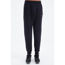 Tommy Life Lacivert Baskı Detaylı Bağcıklı Rahat Kalıp Erkek Eşofman Alt - 84991