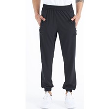 Tommy Life Siyah Erkek Basic Cepli Bağcıklı Rahat Form Lastik Paça Eşofman Altı - 84826