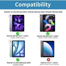 Fogy Ipad Air 11INÇ 2024 Air 4/5/6.nesil 10.9 Uyumlu Kılıf Pen Charge Şeffaf Kalem Bölmeli Case