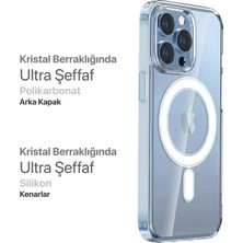 Novatis Apple iPhone 15 Pro Max Uyumlu 3D Kamera Lens Korumalı Magsafe Şarj Özellikli Şeffaf Sararmaz Case