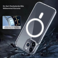 Novatis Apple iPhone 11 Uyumlu 3D Kamera Lens Korumalı Magsafe Şeffaf Sararmaz Darbe Emici Case