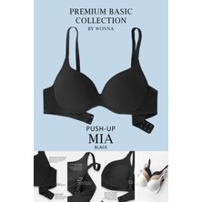 Wonna Mia Premium Basic 2223 Siyah Push Up / Dolgulu Mikro Sütyen