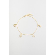 So CHIC Yaz Aşkı 18 Ayar Sarı Altın Kaplama 24 Cm Gümüş Hal Hal
