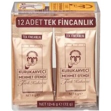 Mehmet Efendi Düğün Paketi Türk Kahvesi Tek Fincanlık 12X6 gr  24'lü