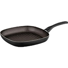 Bayev Ragnar Grill Izgara Tavası - 26 cm Çizgili Yanmaz Yapışmaz Granit Tava