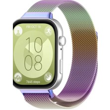 Alstrap Huawei Watch Fit 3 Uyumlu Metal Hasır Kordon