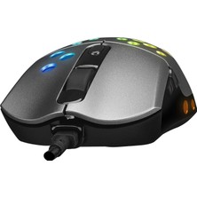 Rampage SMX-R66 Rocket Ultra Hafif Gümüş Rgb Ledli 12000DPI  Oyuncu Mouse