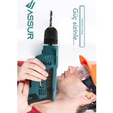 Assur Profesional 10 mm Matkap 580 W Mavi