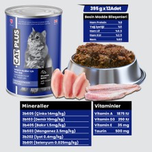 Catplus Pate Içinde Et Parçacıklı Okyanus Balıklı Yetişkin Kedi Konserve Yaş Mama 395 gr x 12 Adet