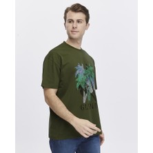 Glendi Ağaç Baskılı Oversize Tişört