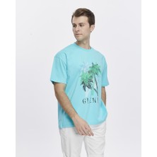 Glendi Ağaç Baskılı Oversize Tişört
