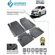 Promats Renault Clio 5 2020 ve Sonrası 4d Oto Paspas Profesyonel Siyah