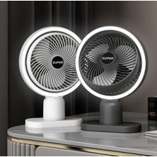 Aet 3 Kademeli Masaüstü Vantilatör Şarjlı Soğutucu USB Fan