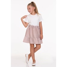 LuiKids Kız Çocuk Eteği Fırfırlı Rahat Kesim Etek
