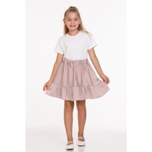 LuiKids Kız Çocuk Eteği Fırfırlı Rahat Kesim Etek