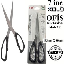 Xolo Ofis Kırtasiye Makası Büyük Boy 7 Inç Kağıt Makas Çok Amaçlı Makas 19CM XS72