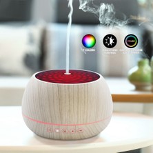 Mirror32 Nemlendirici Aroma Yayıcı Ultrasonik Hava Esansiyel Yağı Humidificador 7 Renkli LED Işık Aromaterapi (Açık Ahşap) Ab Tak (Yurt Dışından)