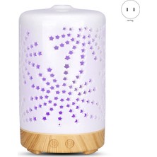 Mirror32 Seramik Ultrasonik Nemlendirici Aromalı Uçucu Yağ Difüzör LED Işık Yüksek Frekanslı Mist Maker Nemlendirme Abd Plug (Yurt Dışından)