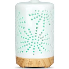 Mirror32 Seramik Ultrasonik Nemlendirici Aromalı Uçucu Yağ Difüzör LED Işık Yüksek Frekanslı Mist Maker Nemlendirme Abd Plug (Yurt Dışından)