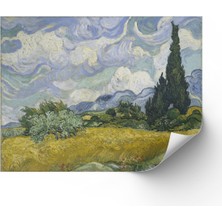 NOKEM Selvi Ağaçlı Buğday Tarlası Posteri & Van Gogh Posteri & Dekoratif Poster Sdnkm1