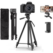 Dymax 135CM Projeksiyon Cihazı Uyumlu Mini Kamera Gopro Cep Telefon Tutuculu Tripot 135CM Telefon Tutucu Tripod