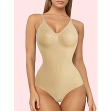 Cooqpoo Ip Askılı Sıkılaştırıcı Çıtçıtlı Kadın Zıbın Korse Ten