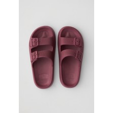 Ozyo Lily Vişne Çift Bant Eva Platfrom Günlük Yazlık Plaj Terliği