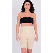 Yüksek Bel S-M-L-XL-2XL Beden Toparlayıcı Kadın Paçalı Ağraflı Korse