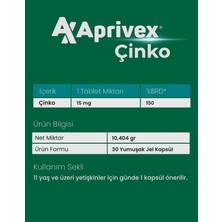 Aprivex Çinko 30 Yumuşak Kapsül