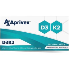 Aprivex D3 - K2 30 Yumuşak Kapsül