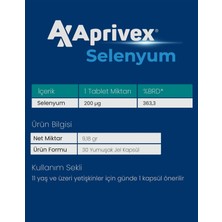 Aprivex Selenyum 30 Yumuşak Kapsül