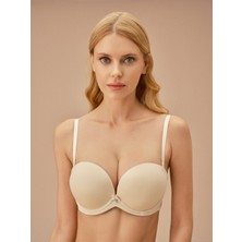 Suwen Ten Renkli Super Push Up Destekli Straplez Balenli Sütyen %80 Poliamid %20 Elastan