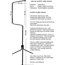 My Home Myhome Kafes Askılığı 160 cm Kuş Kafes Ayağı - Beyaz , Kutulu ürün / 1. Kalite