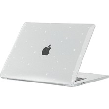 MobaxAksesuar Apple MacBook Air 15" 2024 M3 M2 A3114 A2941 Kılıf Simli Ön Arka Kapak