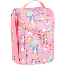 Kaukko Kids Isı Yalıtımlı Kız Çocuk Açık Pembe Unicorn Büyük Beslenme Çantası