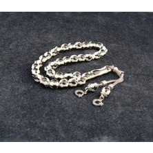 Burhan Sağlam Küre Kesim 10X10MM Beyrut Kehribarı Alpaka Püsküllü Tesbih