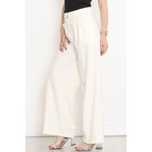 Beli Lastikli Palazzo Pantolon Ekru - 20868.683.
