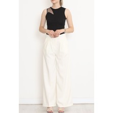 Beli Lastikli Palazzo Pantolon Ekru - 20868.683.