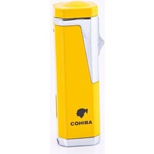 Cohiba Sarı Gümüş 4 Torch Pürmüz Metal Puro Çakmağı