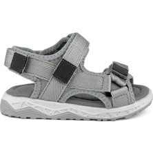 Cici Bebe Gri Erkek Çocuk Cırtlı Sandalet