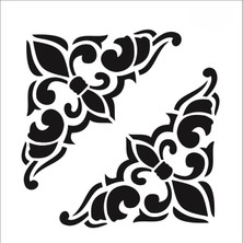 Stencil Sarayi Boyama Şablon Köşe - 1316