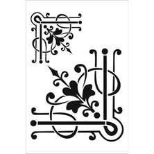 Stencil Sarayi Boyama Şablon Köşe - 4145
