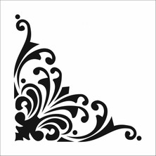 Stencil Sarayi Boyama Şablon Köşe - 4511