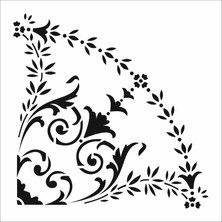 Stencil Sarayi Boyama Şablon Köşe - 4588
