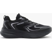 Tonny Black Unisex Siyah Nefes Alabilen Kumaş Faylon Taban Bağcıklı Spor Ayakkabı