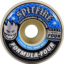 Spitfire F4 Conical Full Blue Print 56MM 99DU Kaykay Tekerleği